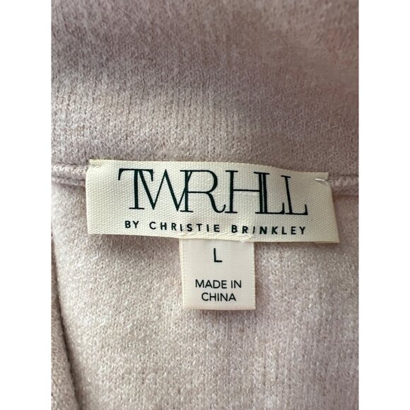 TWRHLL by Christie Brinkley Half Zip Pullover Sweater Size Large Oatmeal Neutral - Picture 3 of 5